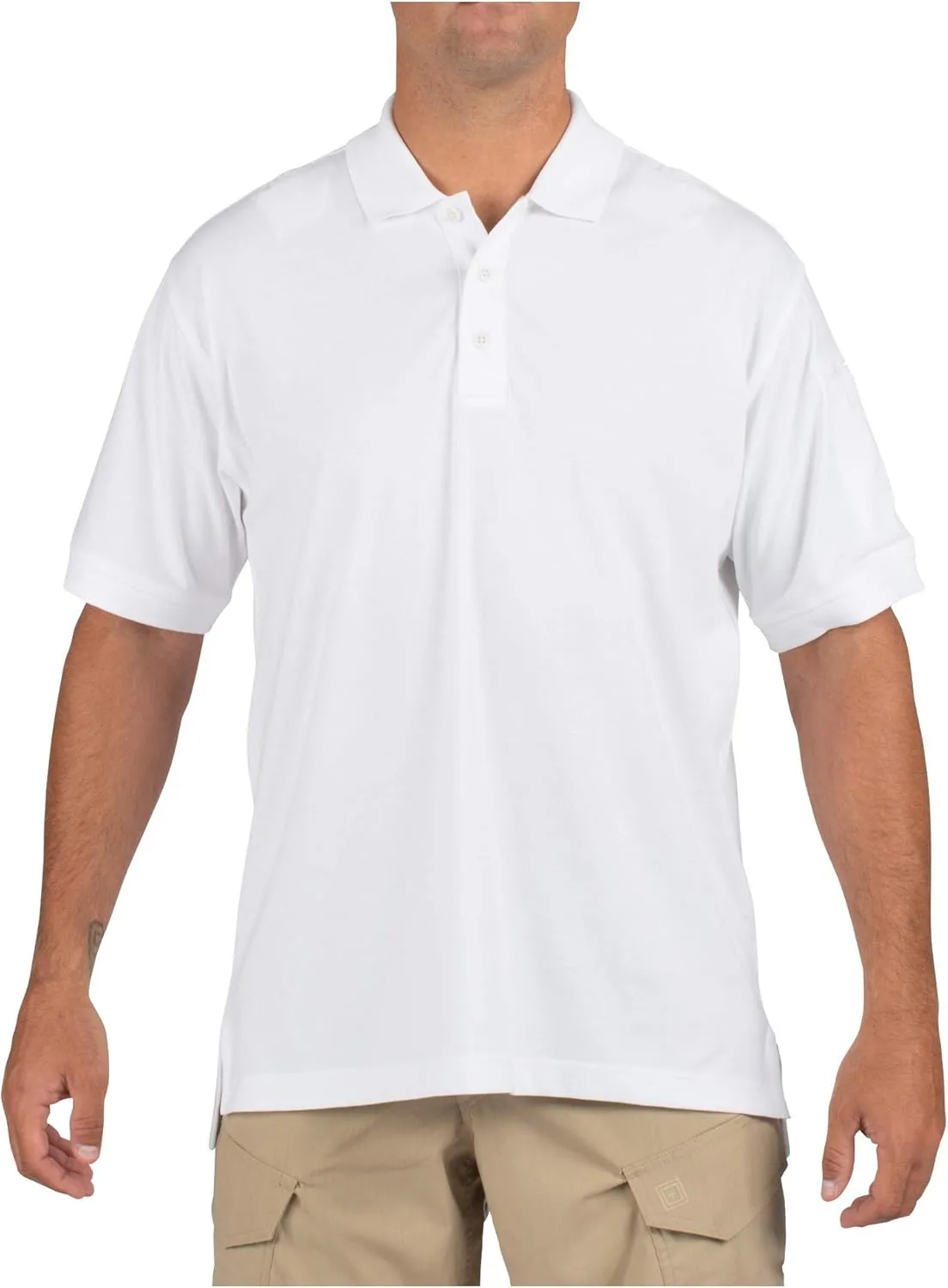 5.11 Tactical Men's Jersey Knit Short Sleeve Shirt, Wrinkle-Resistant Cotton, Pen Pocket, Style 71182