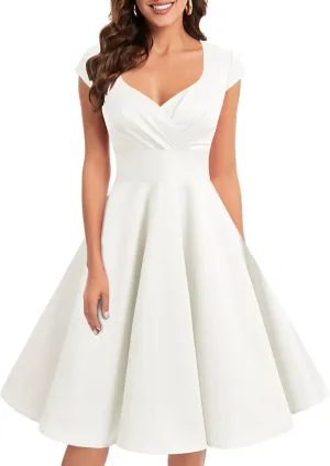 Bbonlinedress Women Short 1950s Retro Vintage Cocktail Party Swing Dresses