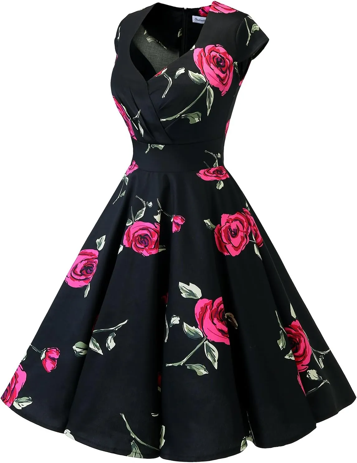 Bbonlinedress Women Short 1950s Retro Vintage Cocktail Party Swing Dresses