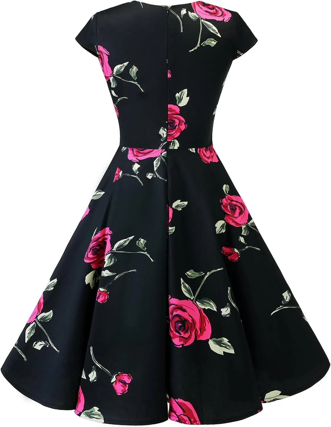 Bbonlinedress Women Short 1950s Retro Vintage Cocktail Party Swing Dresses