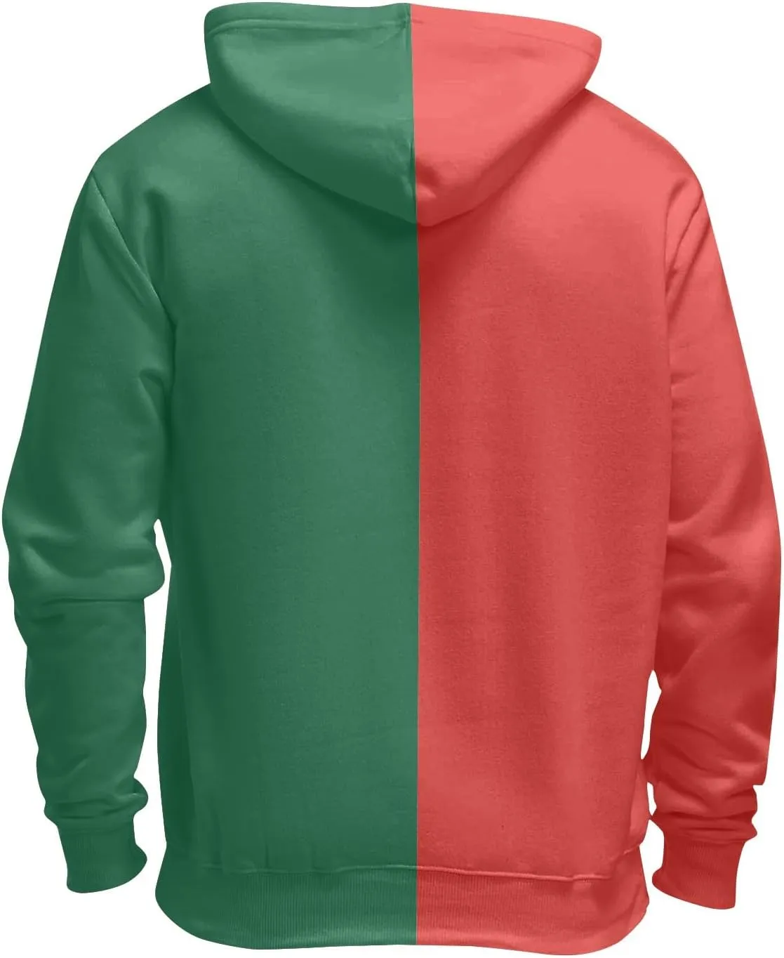 Big and Tall Zip Up Hoodies for Men Novelty Color Block Hooded Sweatshirts Full Zip Jacket Outerwear with Pocket