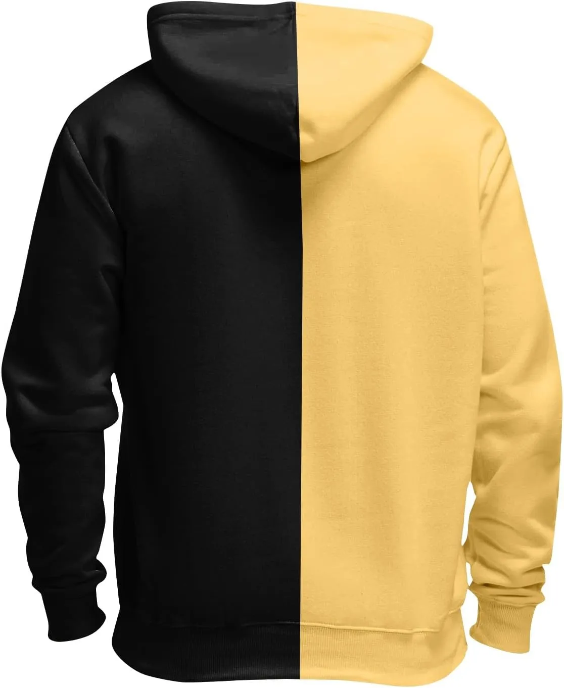 Big and Tall Zip Up Hoodies for Men Novelty Color Block Hooded Sweatshirts Full Zip Jacket Outerwear with Pocket
