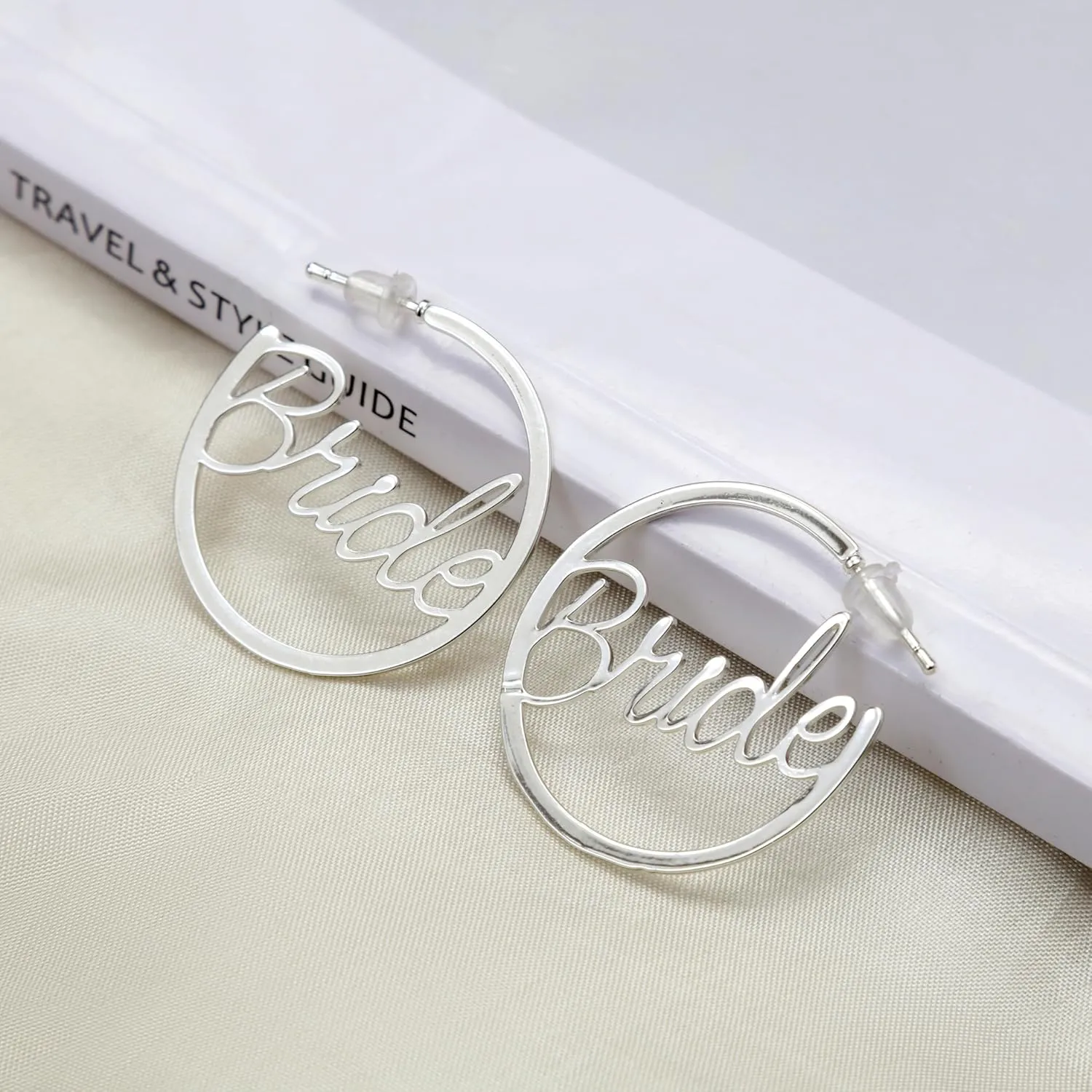 Bride Hoop Earrings | Bachelorette Party Accessories | Fun Hoop Earrings for Bachelorette Gifts