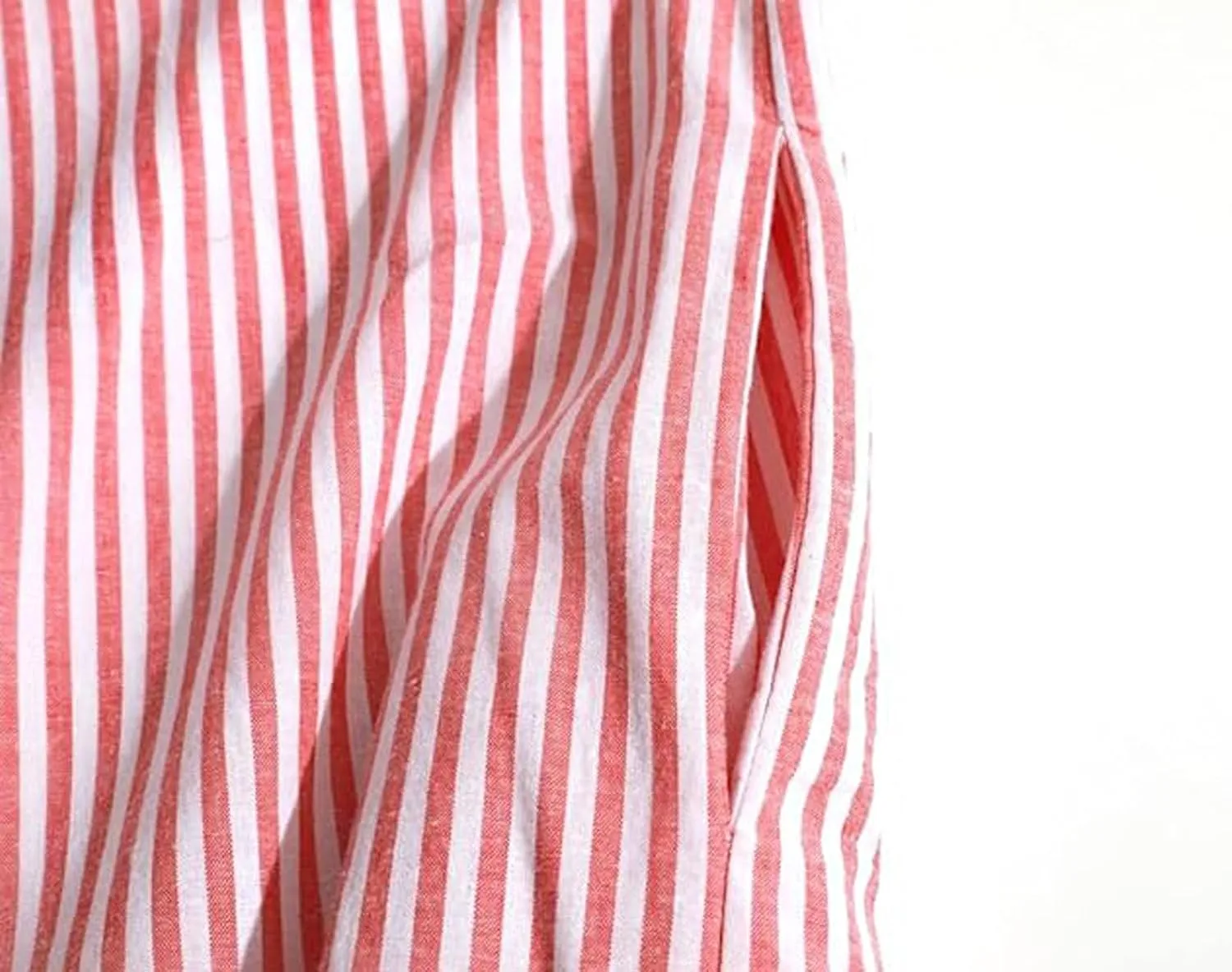 CHARTOU Women Loose Striped Shirt Dress Long Sleeve Flowy Shift Dress Button Up Cotton Maxi Dress Kimono Beach Cover Ups