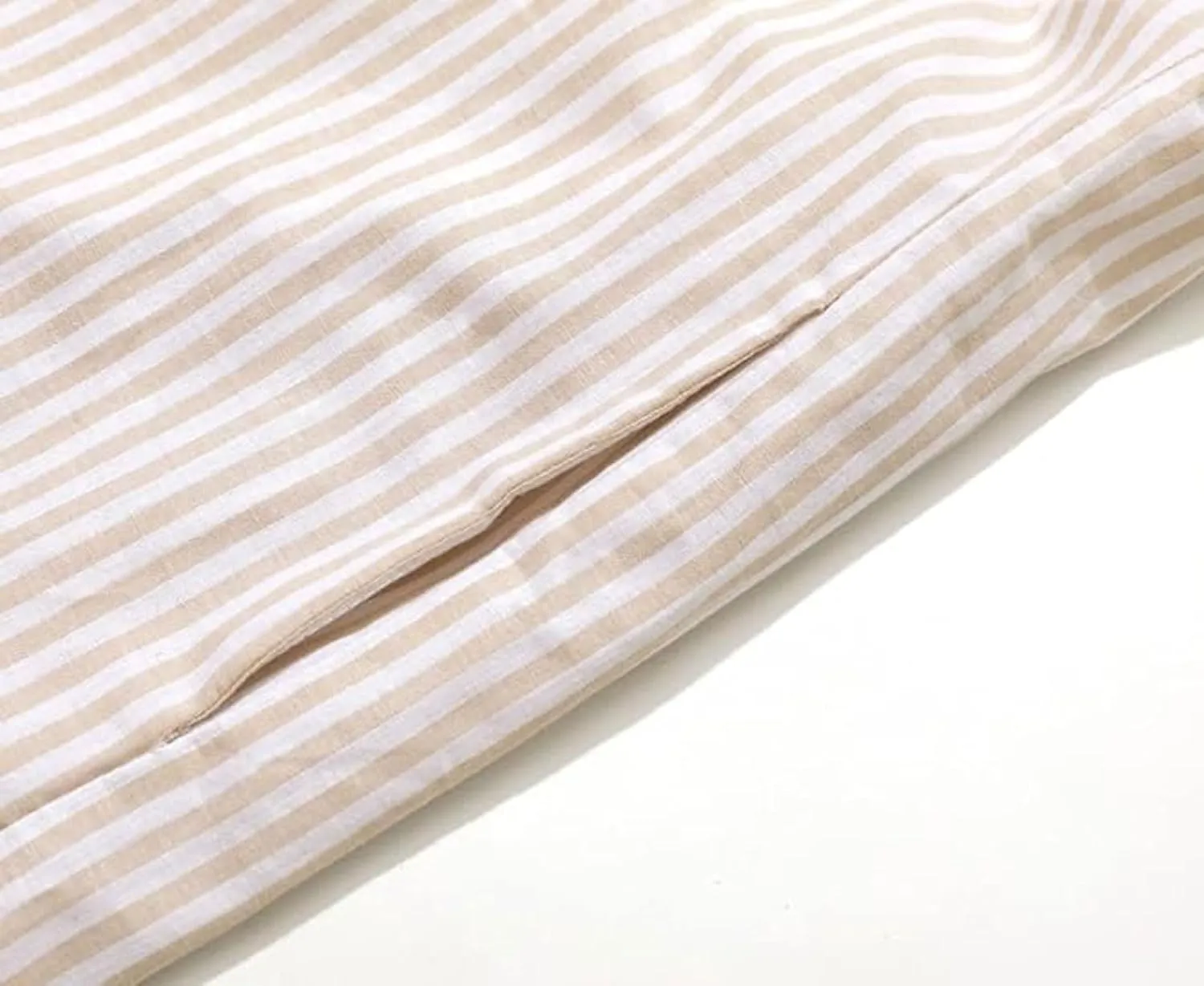 CHARTOU Women Loose Striped Shirt Dress Long Sleeve Flowy Shift Dress Button Up Cotton Maxi Dress Kimono Beach Cover Ups