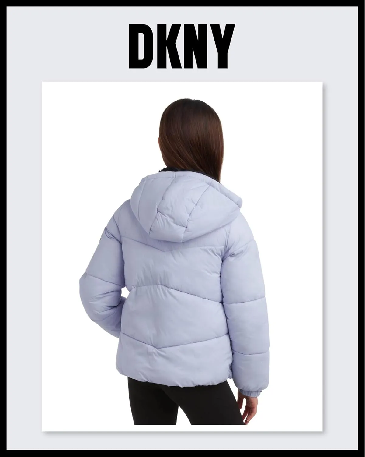DKNY Girls' Puffer Jacket - Heavyweight Faux Fur Lined Winter Jacket with Hood - Warm Outerwear Jackets for Girls (7-16)