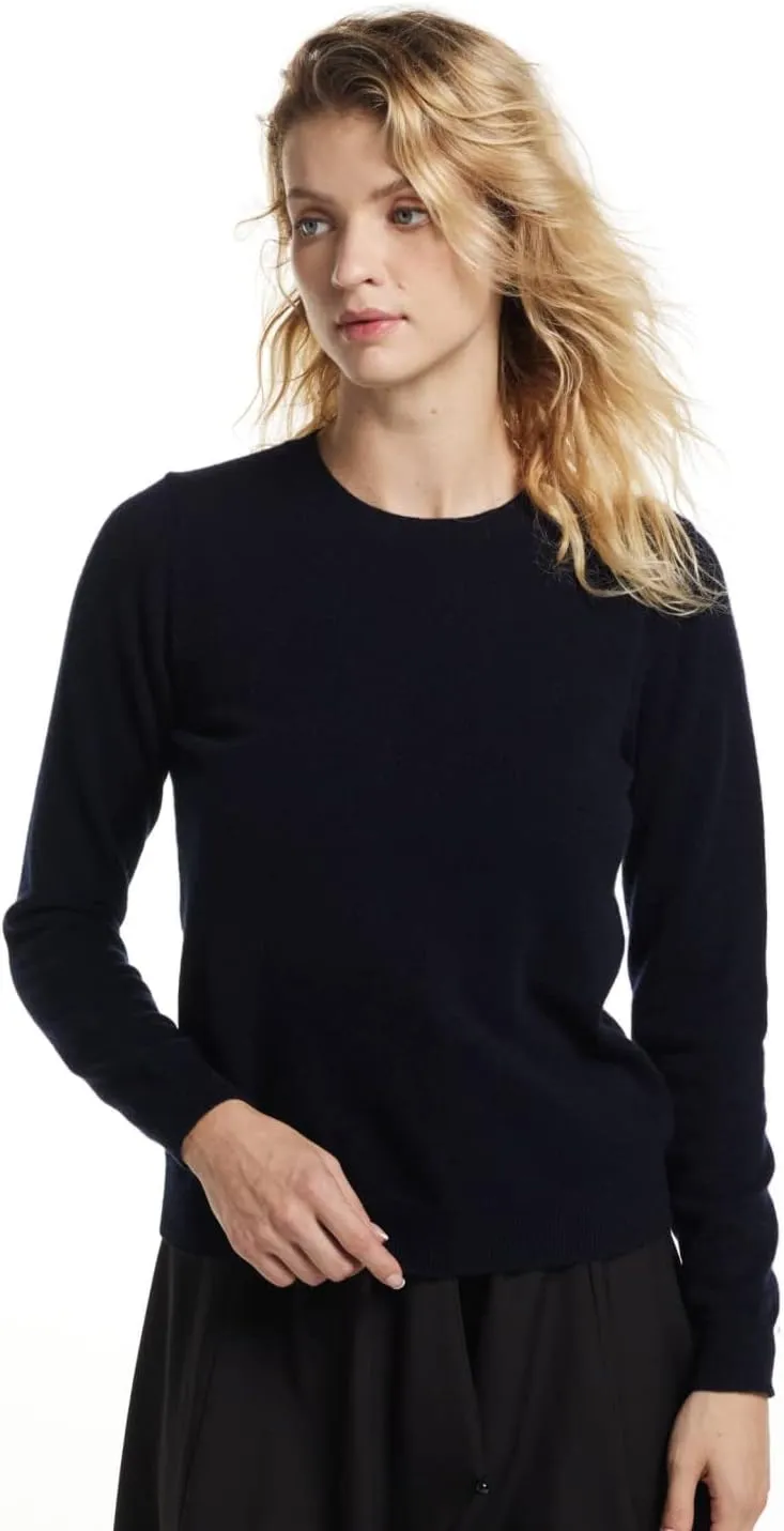 EURKEA Women's Crewneck 100% Cashmere Sweater, Cozy Pullover Winter Top for Women, Gift Ready