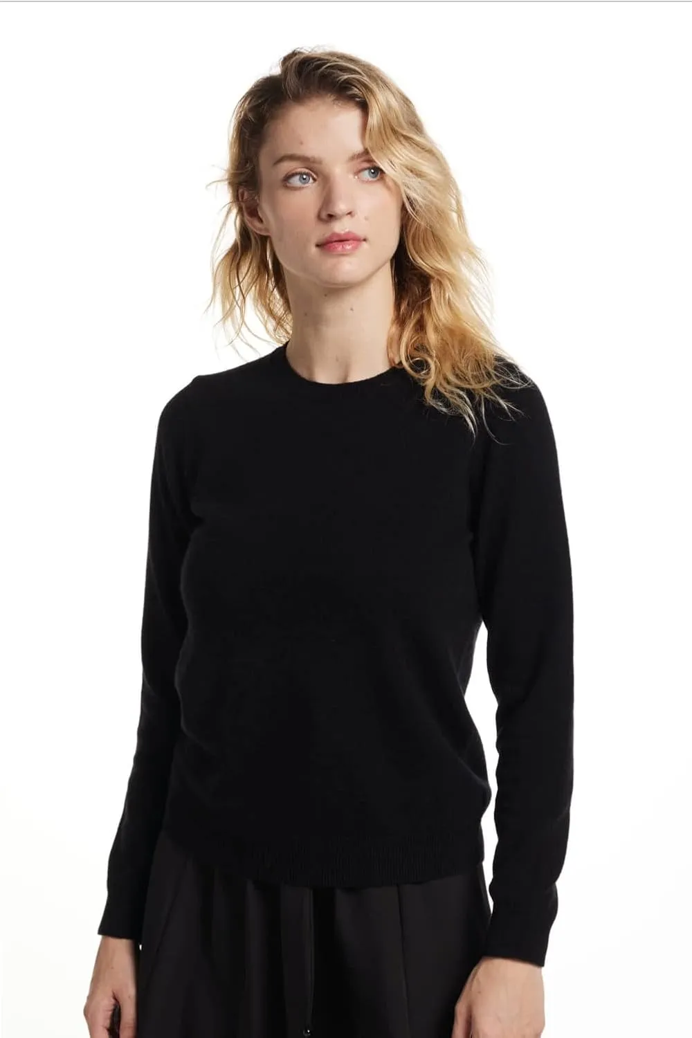 EURKEA Women's Crewneck 100% Cashmere Sweater, Cozy Pullover Winter Top for Women, Gift Ready