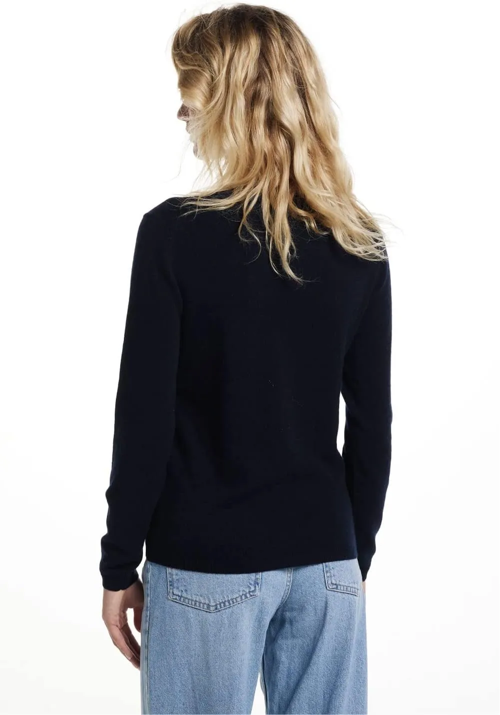 EURKEA Women's V Neck 100% Cashmere Sweater, Long Sleeve Pullover, Winter Top for Women, Gifts Ready