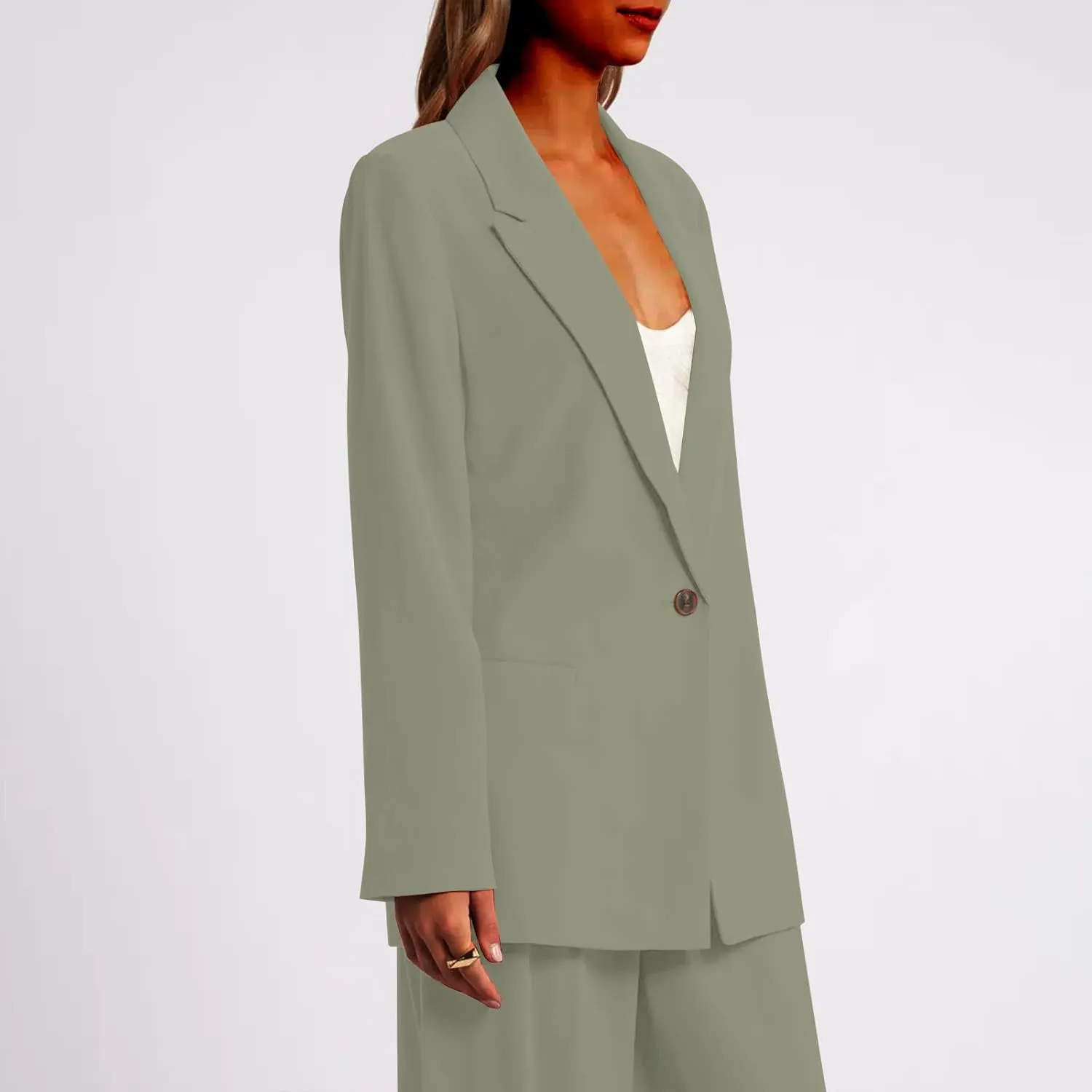 Firzero Black Blazer Women Long Sleeve Business Blazer Loose Lightweigth Open Front Jackets Long Sleeve Work Office Jacket