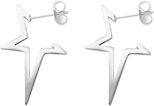 Grunge Silver Star Stud Earrings - Y2K Accessories, Goth Punk Rock Dangle Earrings for Women, Halloween Jewelry