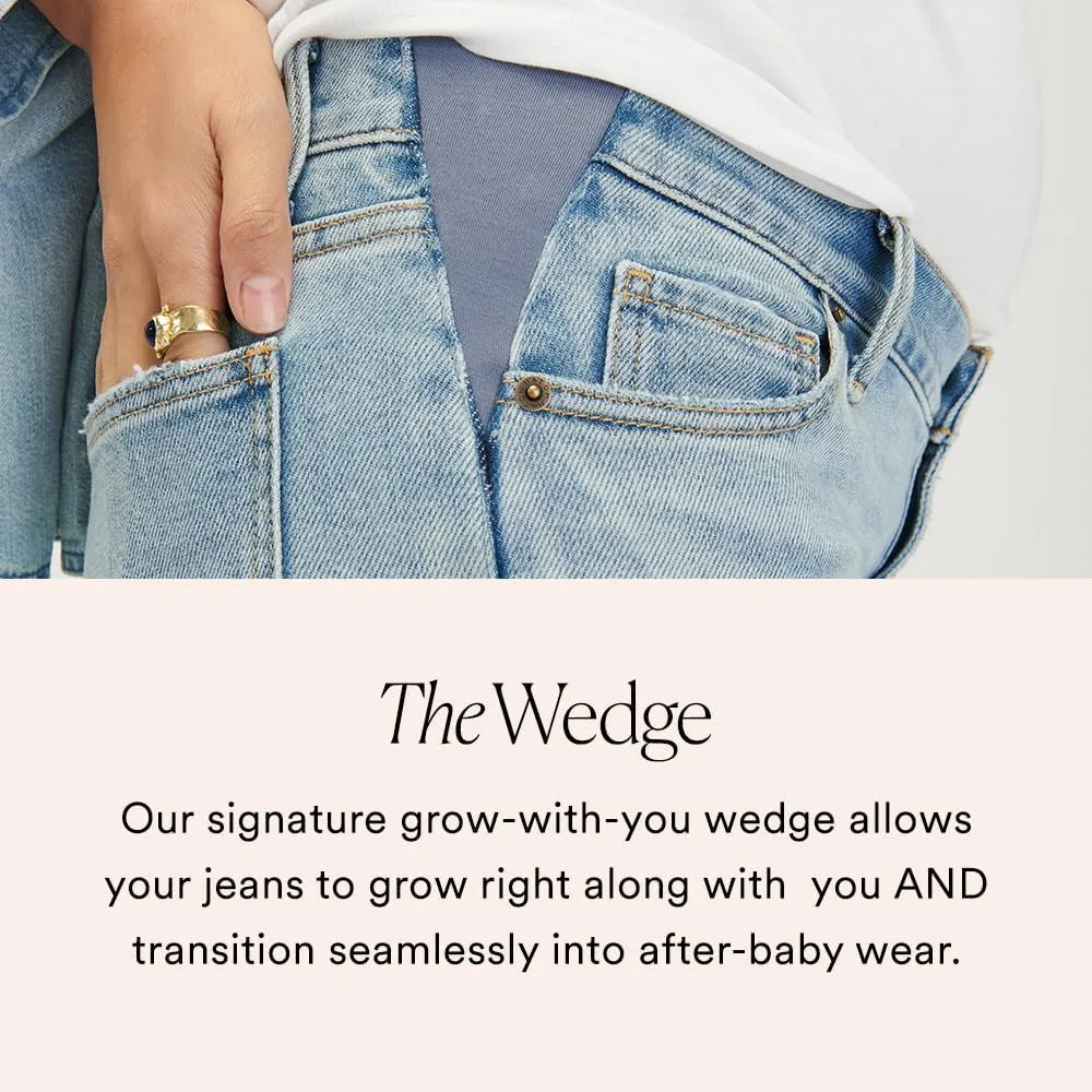 HATCH Collection | Maternity The Crop Jeans | Under The Belly Fit | Cotton Denim for Mom | Extended Sizing