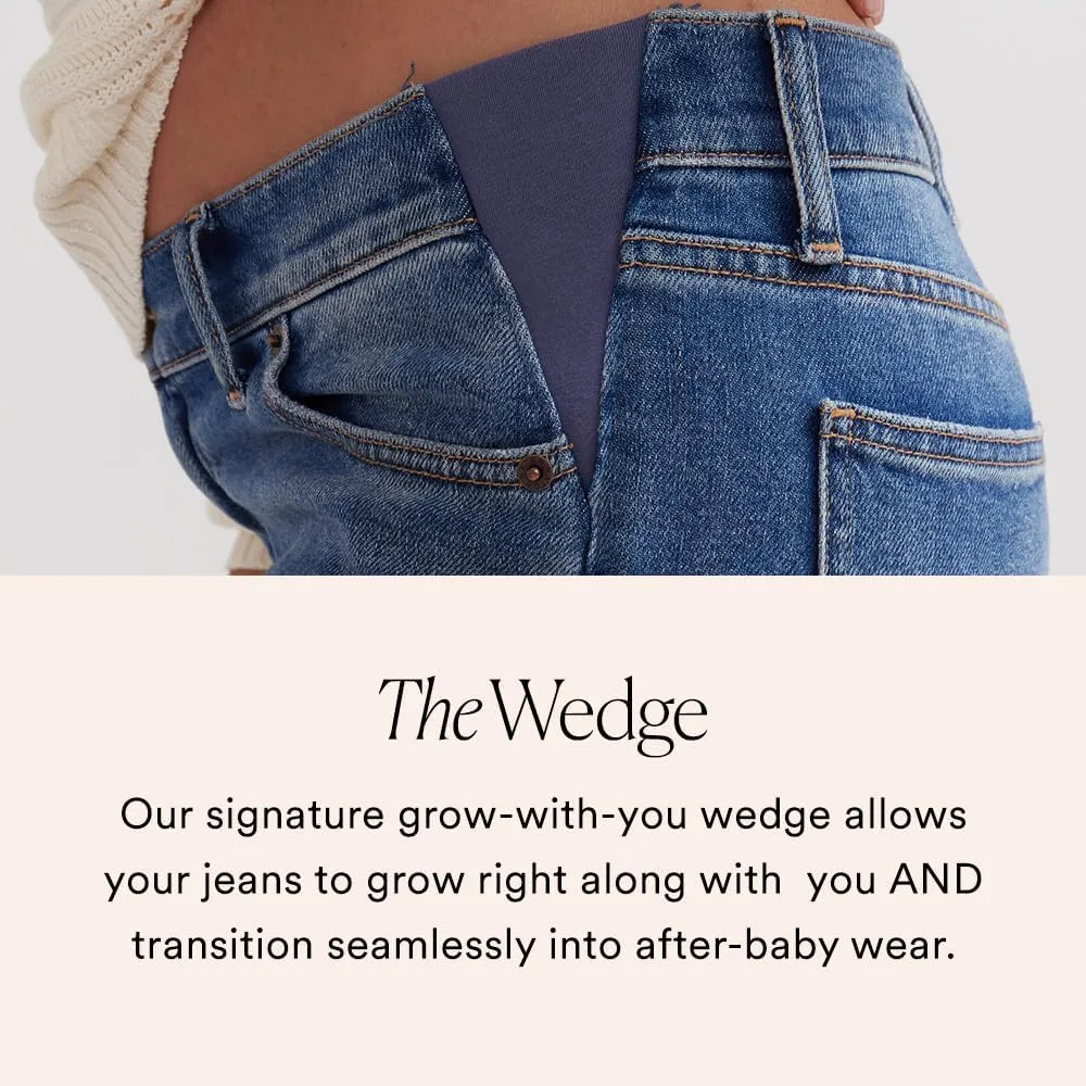 HATCH Collection | Maternity The Crop Jeans | Under The Belly Fit | Cotton Denim for Mom | Extended Sizing