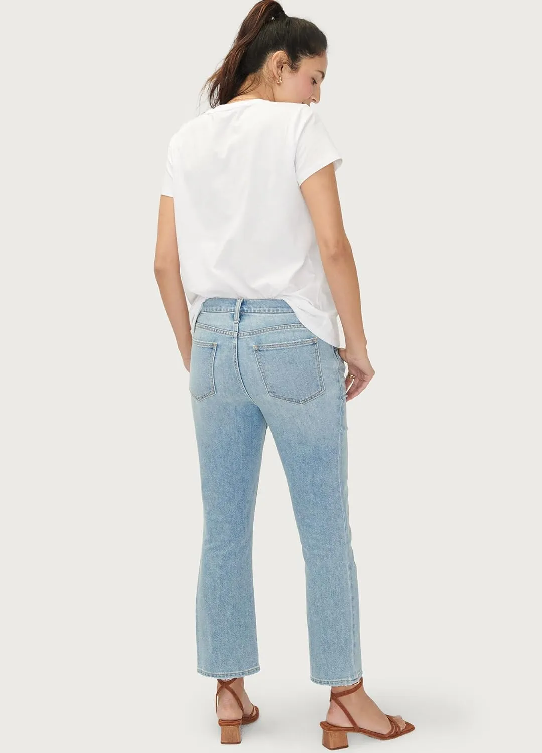 HATCH Collection | Maternity The Crop Jeans | Under The Belly Fit | Cotton Denim for Mom | Extended Sizing