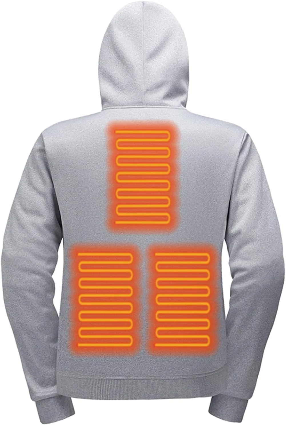 Heated Hoodie for Men and Women - USB Electric Warming Pullover Sweatshirt Coat