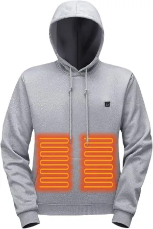 Heated Hoodie for Men and Women - USB Electric Warming Pullover Sweatshirt Coat