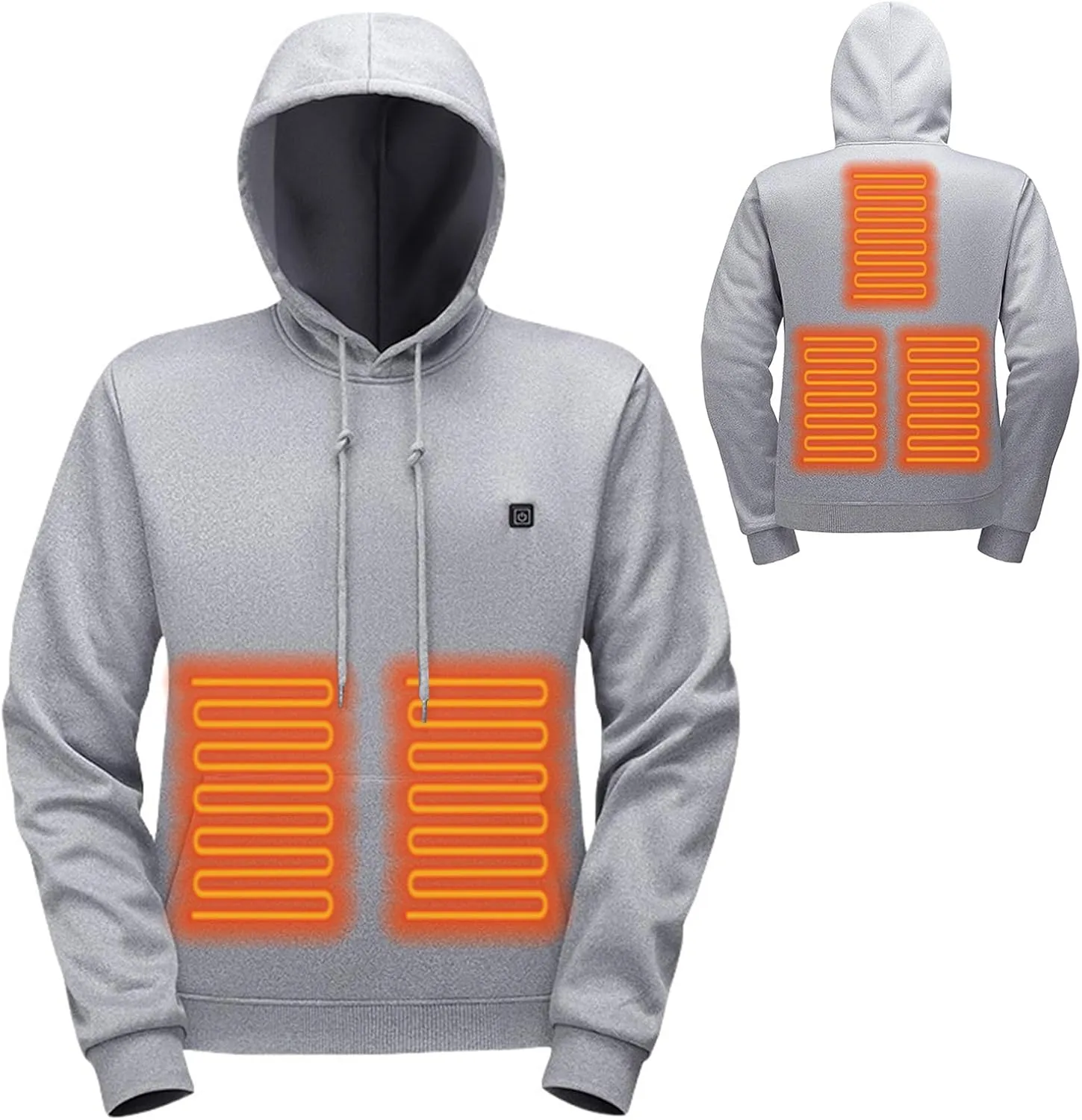 Heated Hoodie for Men and Women - USB Electric Warming Pullover Sweatshirt Coat