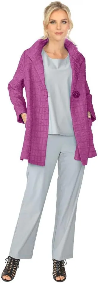IC Collection Jacquard One-Button Jacket