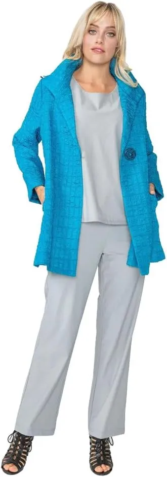 IC Collection Jacquard One-Button Jacket