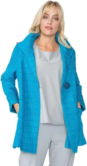IC Collection Jacquard One-Button Jacket