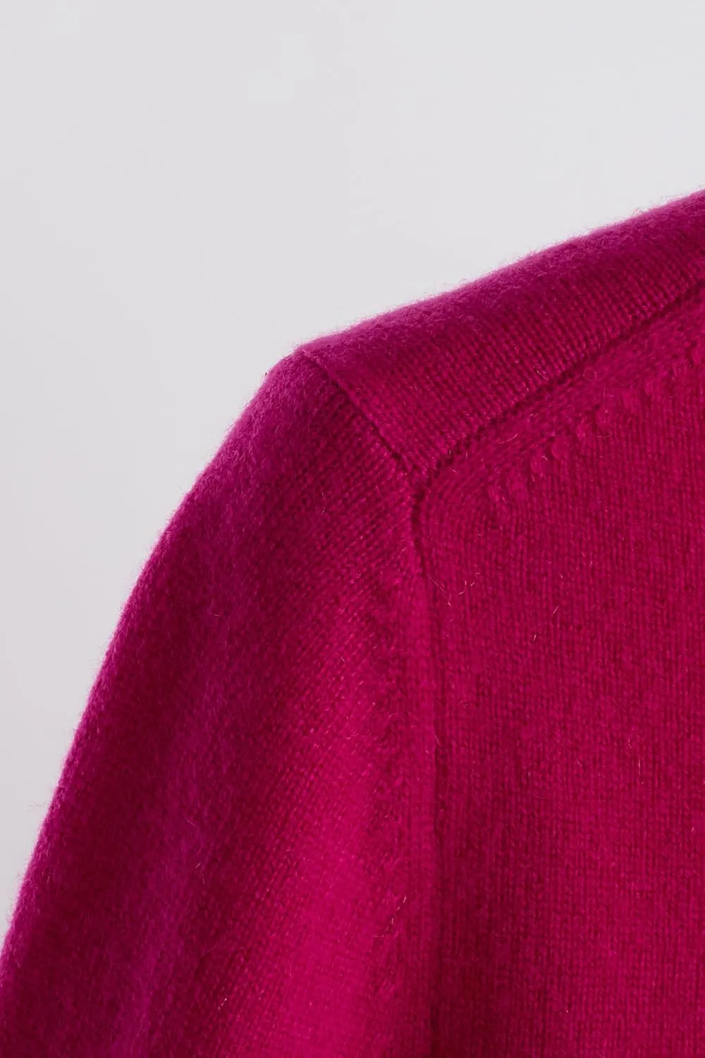 JENNIE LIU Women's 100% Cashmere Button Front Long Sleeve Crewneck Cardigan Sweater