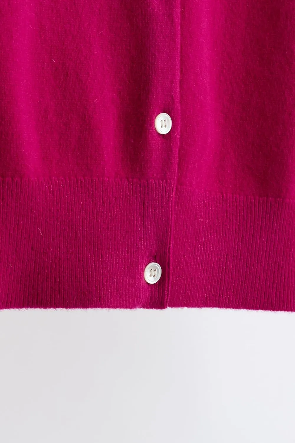 JENNIE LIU Women's 100% Cashmere Button Front Long Sleeve Crewneck Cardigan Sweater