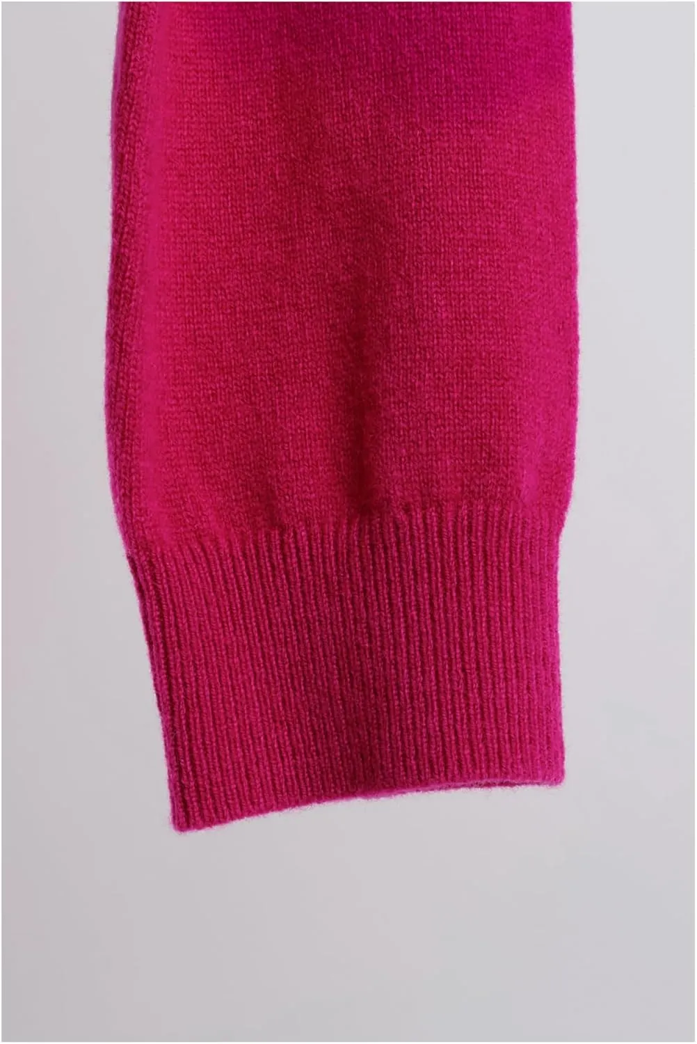 JENNIE LIU Women's 100% Pure Cashmere Long Sleeve Crew Neck Sweater
