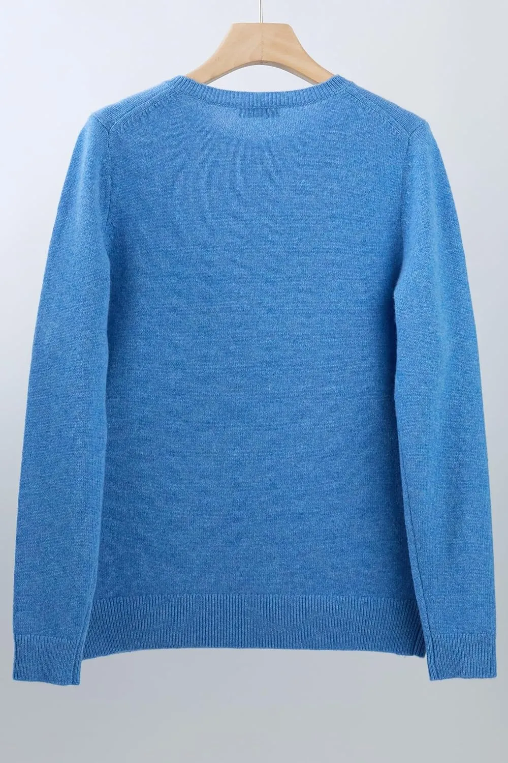 JENNIE LIU Womens 3-ply Cashmere Crewneck Sweater | Winter Cozy Cashmere Sweaters for Women