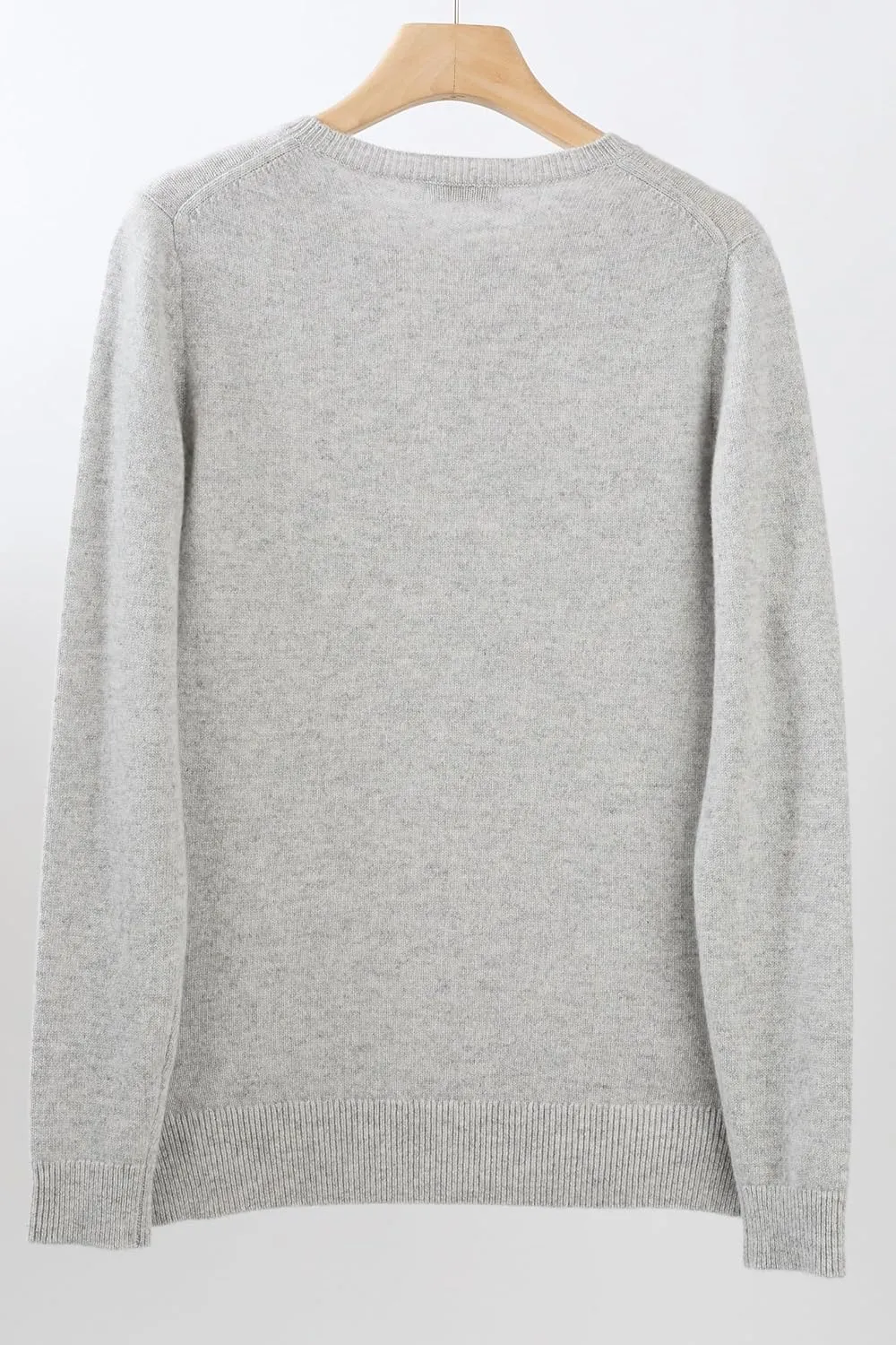 JENNIE LIU Womens 3-ply Cashmere Crewneck Sweater | Winter Cozy Cashmere Sweaters for Women