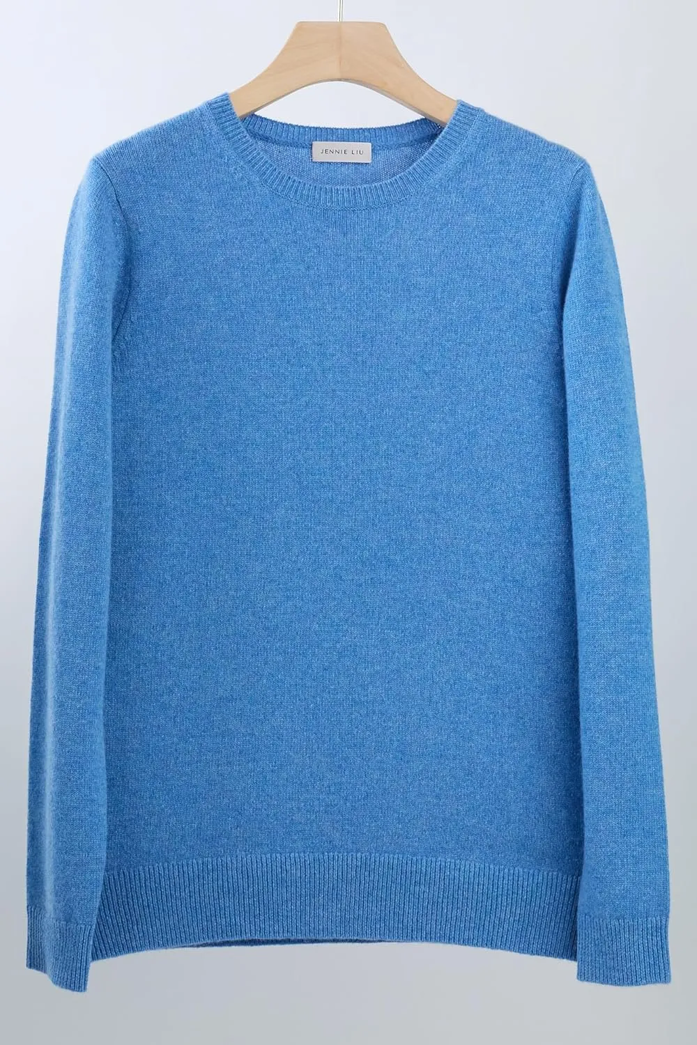 JENNIE LIU Womens 3-ply Cashmere Crewneck Sweater | Winter Cozy Cashmere Sweaters for Women