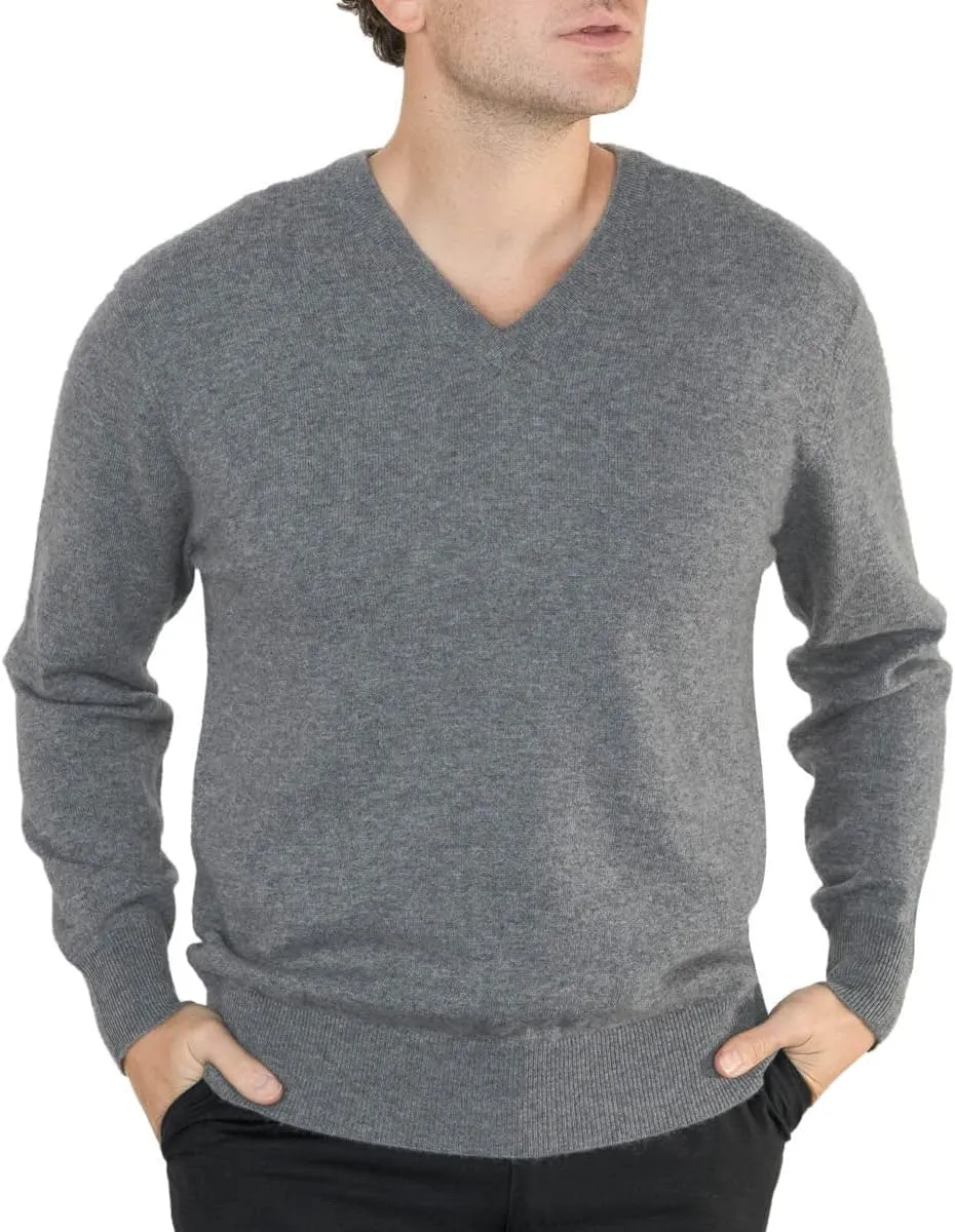 Lona Scott Men's Cashmere V Neck Sweater