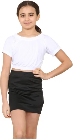 Loxdonz Girl's Basic Plaid Skirt Bodycon Pencil Mini Skirts | Short Skirts for Kids