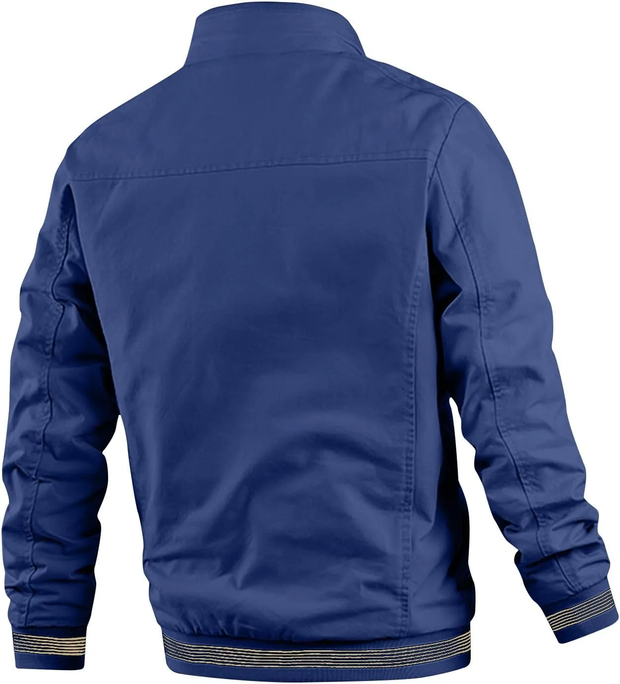 Men Bomber Jacket,Casual Fleece Lined Jacket Men Fall Winter Warm Full Zip Lightweight Jacket Outwear with Pockets