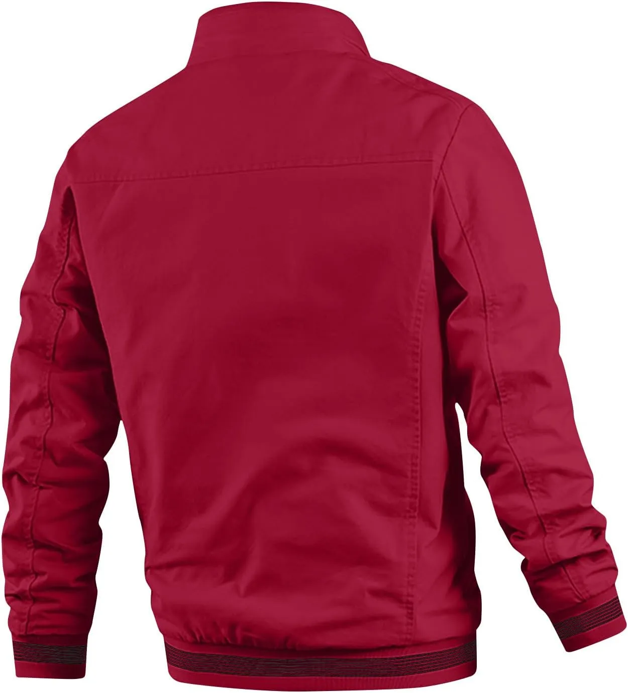 Men Bomber Jacket,Casual Fleece Lined Jacket Men Fall Winter Warm Full Zip Lightweight Jacket Outwear with Pockets