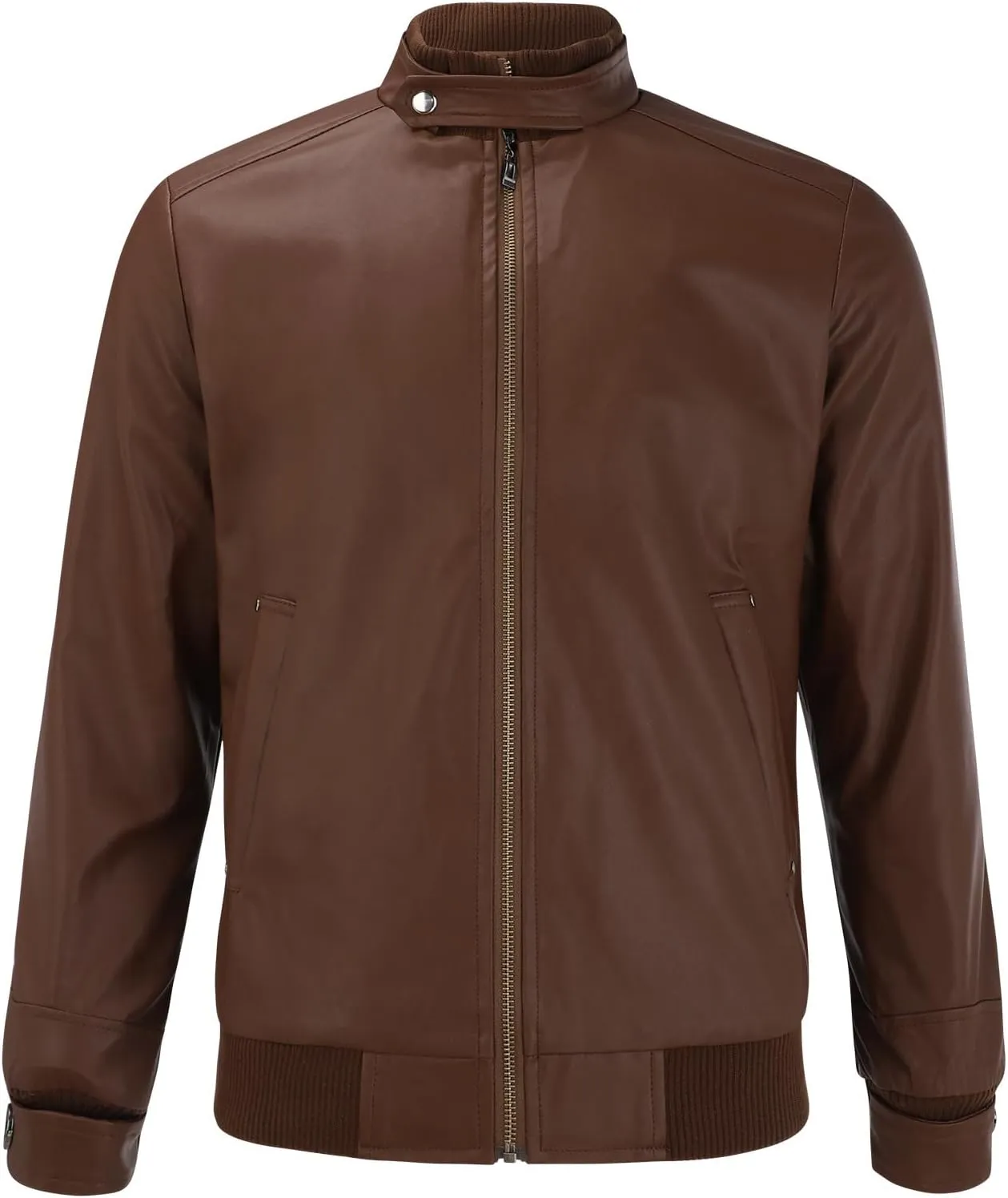 Mens Jacket Casual Windproof Bomber Jackets Full Zip Windbreaker Jackets Warm Winter Padded Coats Zip Up Jacket