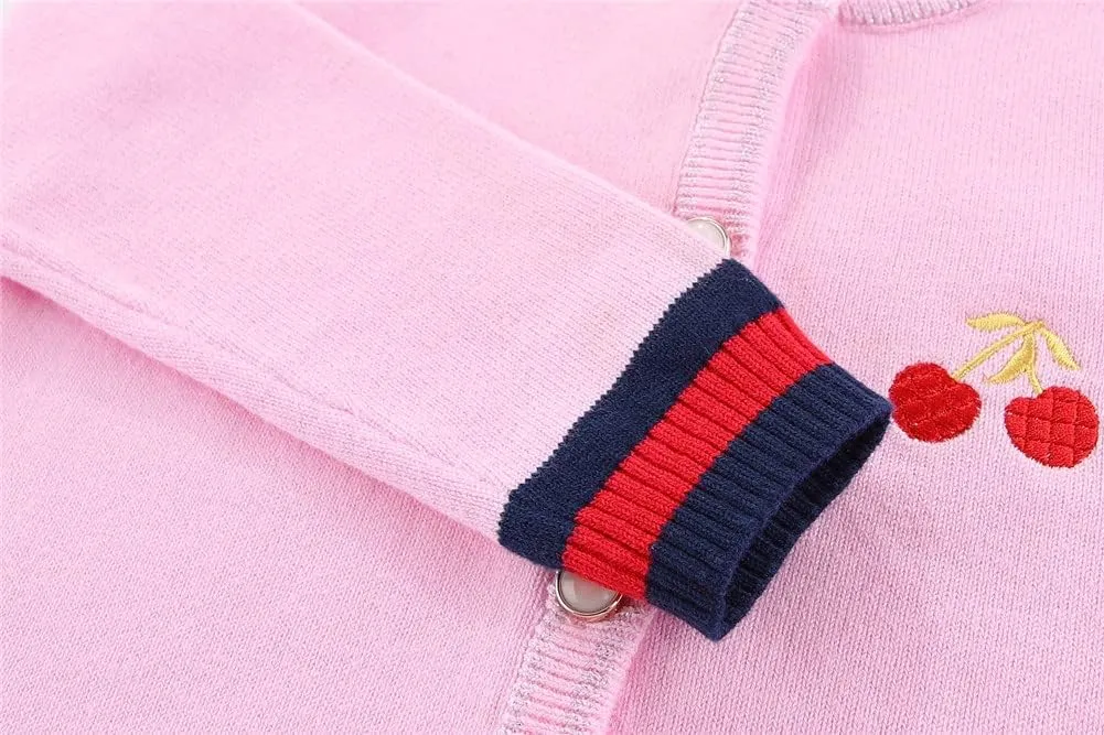 Mud Kingdom Cute Little Girls Ribbed Knit Cardigan Skirt Set School Style