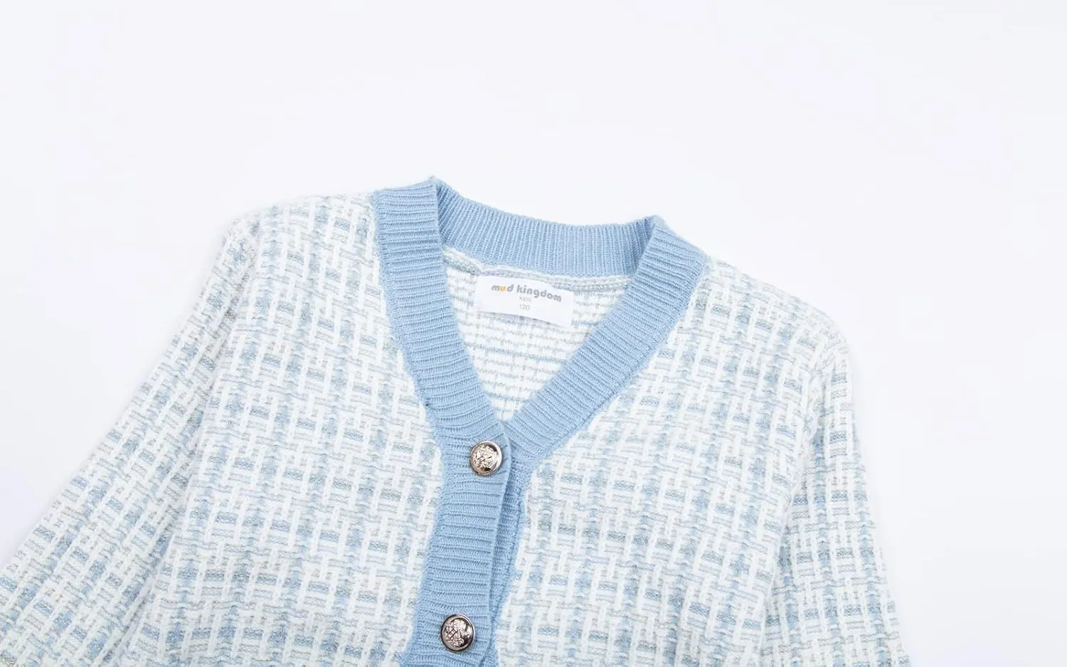 Mud Kingdom Cute Little Girls Ribbed Knit Cardigan Skirt Set School Style