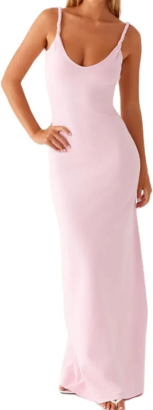 Muineobuka Women Spaghetti Strap Maxi Dress Y2K Summer Sexy Slip Bodycon Backless Long Sundress Wedding Guest Dresses