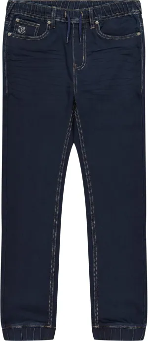 Nautica Boys' Pull-on Stretch Denim Jogger Jeans, 5-Pocket Style & Drawstring Closure