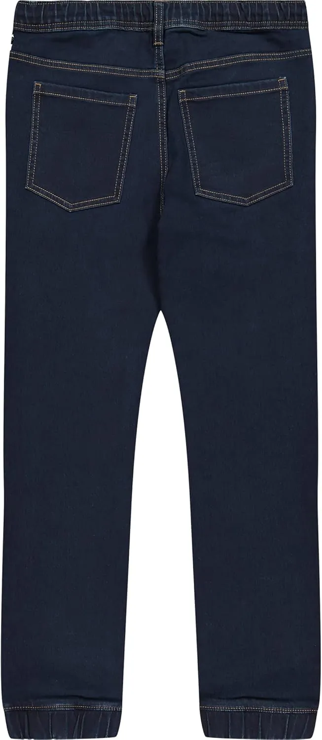 Nautica Boys' Pull-on Stretch Denim Jogger Jeans, 5-Pocket Style & Drawstring Closure