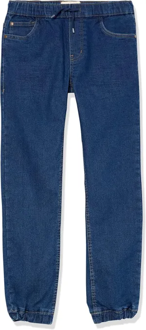 Nautica Boys' Pull-on Stretch Denim Jogger Jeans, 5-Pocket Style & Drawstring Closure