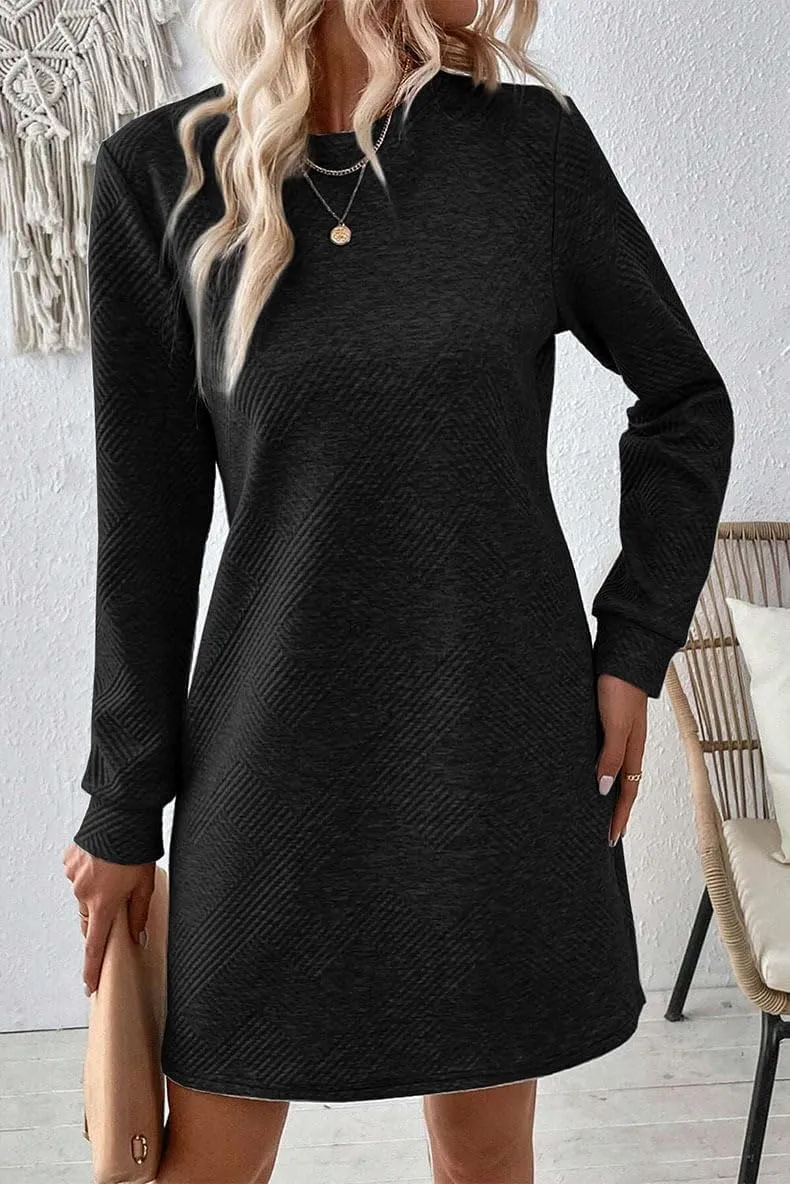 OCSTRADE Womens Summer Shift Dresses Casual Textured Short Sleeve T Shirt Dress Trendy Girls 2025 Vacation Going Out Outfits