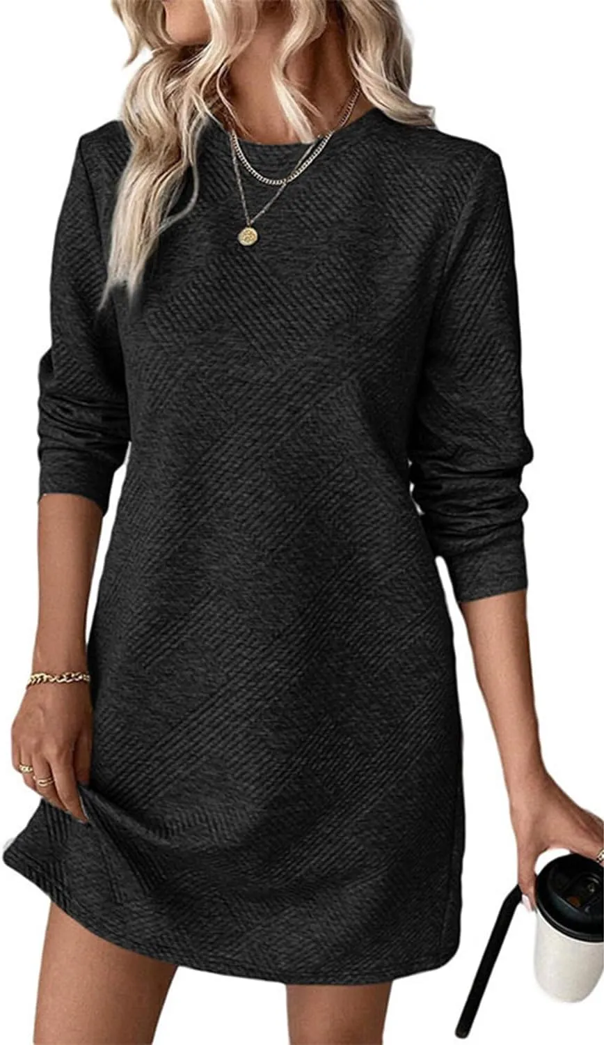 OCSTRADE Womens Summer Shift Dresses Casual Textured Short Sleeve T Shirt Dress Trendy Girls 2025 Vacation Going Out Outfits