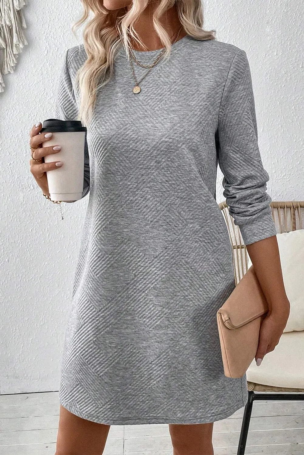 OCSTRADE Womens Summer Shift Dresses Casual Textured Short Sleeve T Shirt Dress Trendy Girls 2025 Vacation Going Out Outfits