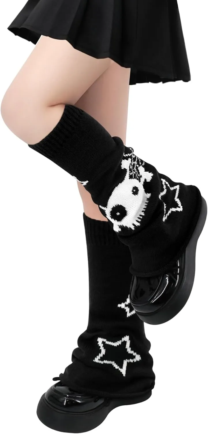 Olreco Kawaii Y2K Harajuku Leg Warmers for Girls & Women - Gyaru, Goth & Lolita Accessories