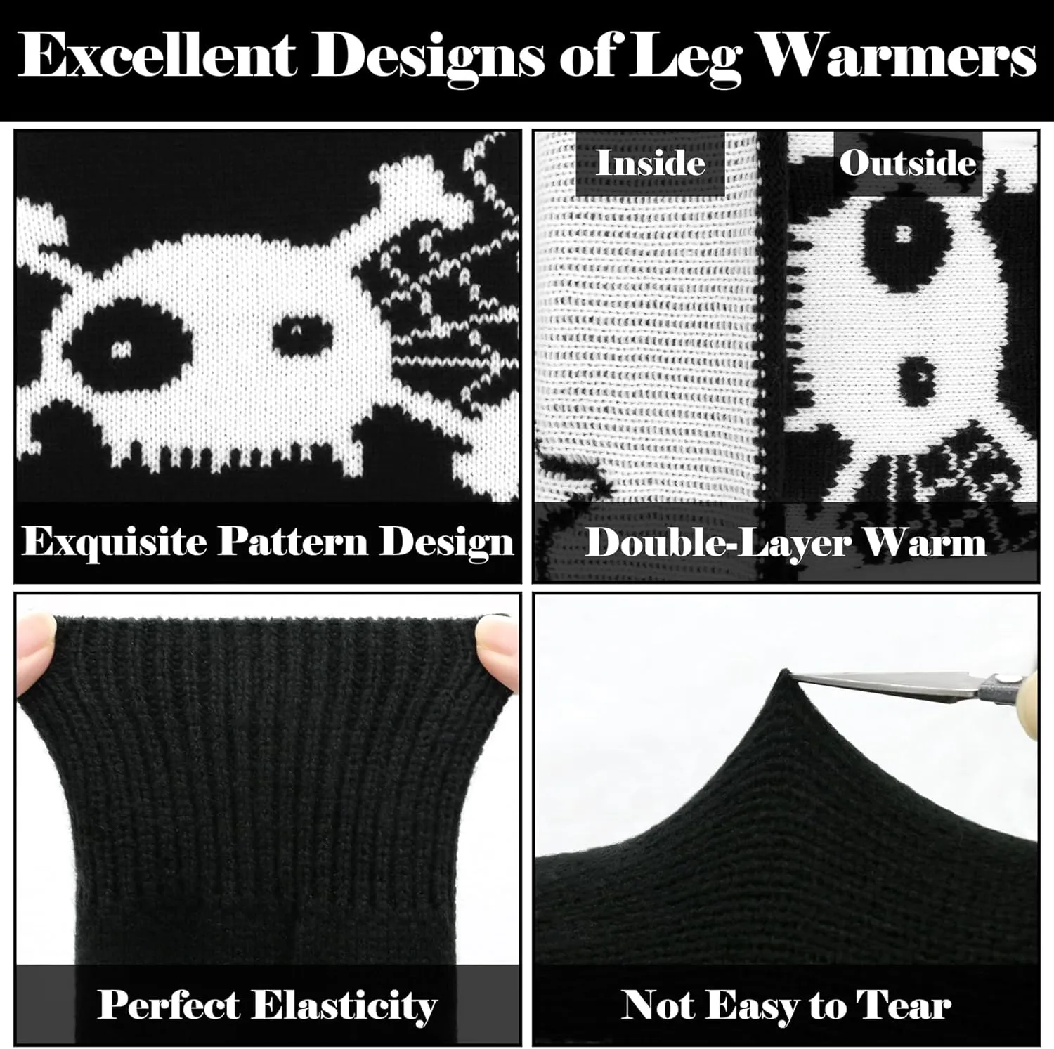 Olreco Kawaii Y2K Harajuku Leg Warmers for Girls & Women - Gyaru, Goth & Lolita Accessories