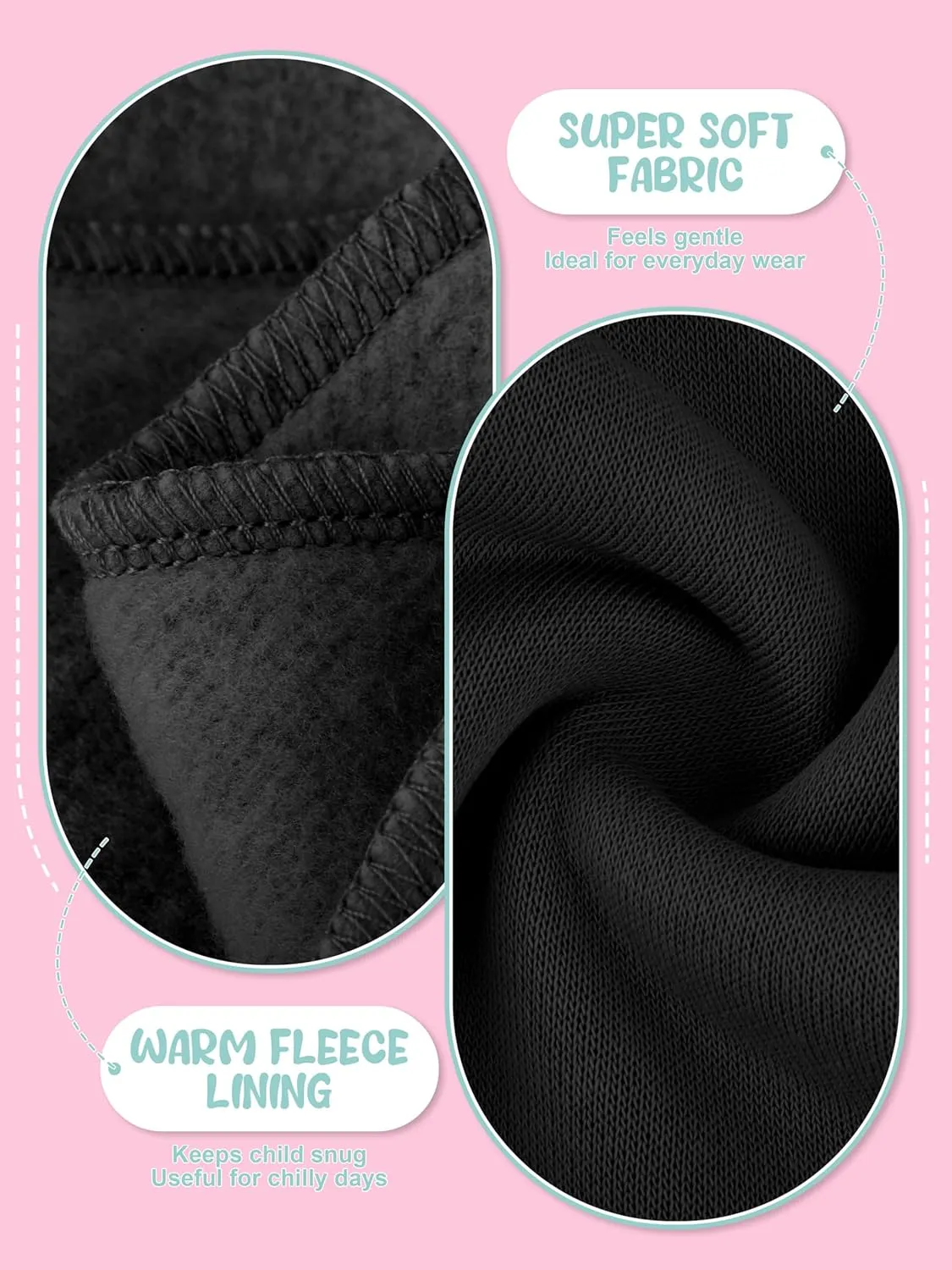 Resinta Girls Fleece Lined Sweatpants Youth Jogger Athletic Pants Kids Pull-On Pants with Pockets and Drawstring