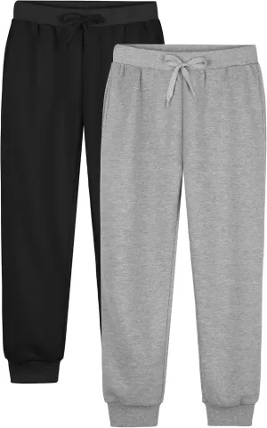 Resinta Girls Fleece Lined Sweatpants Youth Jogger Athletic Pants Kids Pull-On Pants with Pockets and Drawstring
