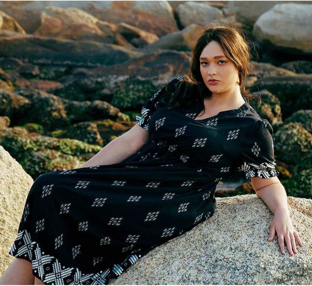 RITERA Plus Size Midi Dress for Women 2025 Casual V NeckShort Sleeve Ruffle Flowy Boho Drawstring Tassel Waist XL-5XL
