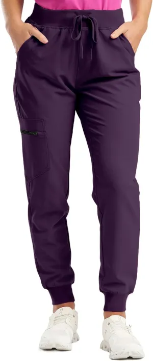 Scrub Pants for Women Jogger Style Stretch Drawstring Waisted Scrub Joggers Comfy Yoga Cargo Pants with Pockets